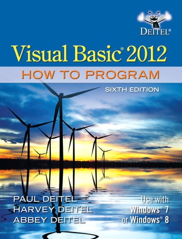 Visual Basic 2012 How to Program, 6th edition