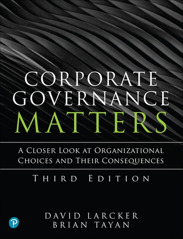 Corporate Governance Matters, 3rd edition