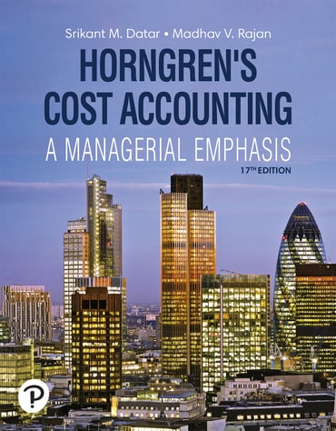 Horngren's Cost Accounting, 17th edition