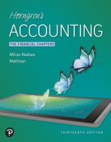 Horngren's Accounting: The Financial Chapters, 13th edition