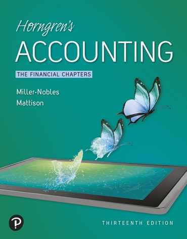 Horngren's Accounting: The Financial Chapters, 13th edition