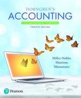 Horngren's Accounting: The Managerial Chapters, 12th edition