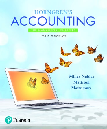 Horngren's Accounting: The Managerial Chapters, 12th edition