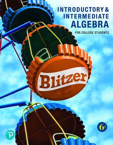 Introductory and Intermediate Algebra for College Students, 6th edition