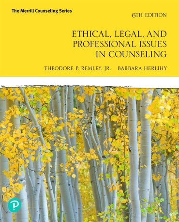 Ethical, Legal, and Professional Issues in Counseling, 6th edition