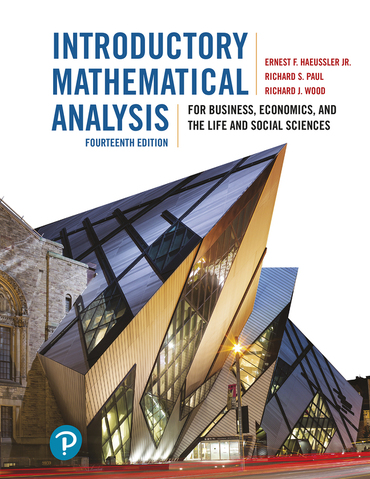 Introductory Mathematical Analysis for Business, Economics, and the Life and Social Sciences, 14th edition