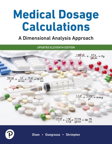 PDF version for Medical Dosage Calculations: A Dimensional Analysis Approach