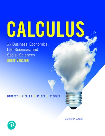 Calculus for Business, Economics, Life Sciences, and Social Sciences, Brief Version, 14th edition