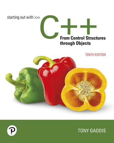 PDF version for Starting Out with C++ from Control Structures to Objects