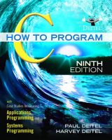 C How to Program, 9th edition