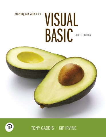 Starting Out With Visual Basic, 8th edition