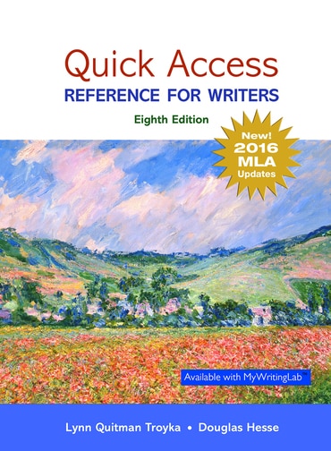 Quick Access: Reference for Writers, MLA Update Edition, 8th edition