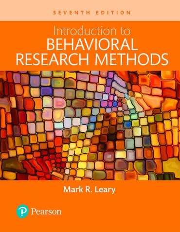 Introduction to Behavioral Research Methods, 7th edition