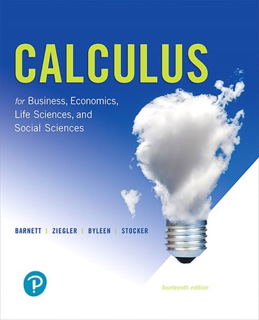 Calculus for Business, Economics, Life Sciences, and Social Sciences, 14th edition