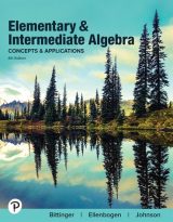 Elementary and Intermediate Algebra: Concepts and Applications, 8th edition