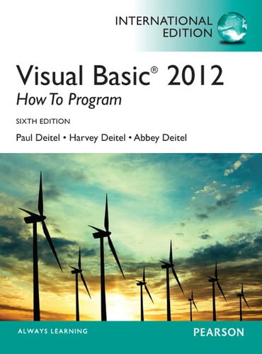 Visual Basic 2012 How to Program, International Edition, 6th edition